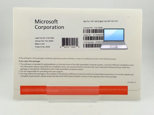 Windows pro fqc - pro, fqc-08289