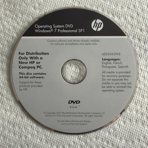 Operating system dvd - hp,